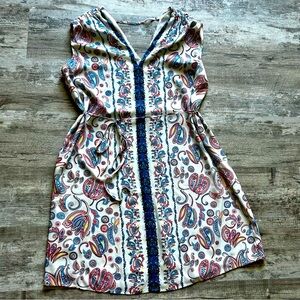 Ann Taylor Loft A-Line Midi Dress Large